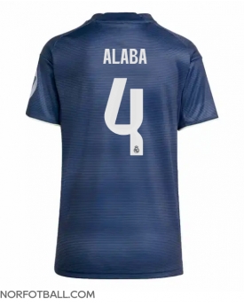 Billige Fotballdrakt Real Madrid David Alaba #4 Replika Bortedrakt Dame 2025-26 Kortermet Billige Fotballdrakt Real Madrid David Alaba #4 Replika Bortedrakt Dame 2025-26 Kortermet